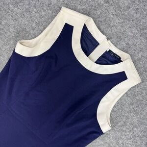 *READ Tommy Hilfiger Purple White Sleeveless Sheath Dress Women's Size 4